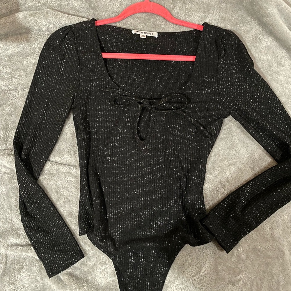 Sparkle black bodysuit